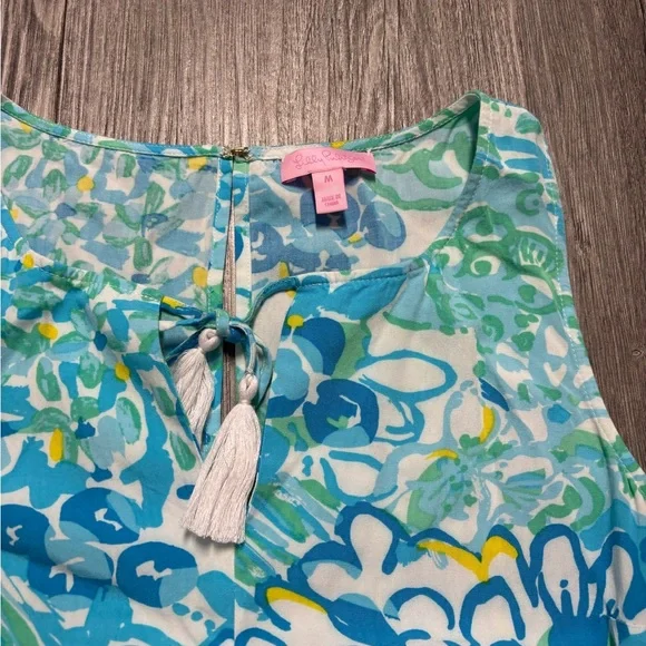 Lilly Pulitzer Blue and Green Floral Jumpsuit - Picture 3 of 3